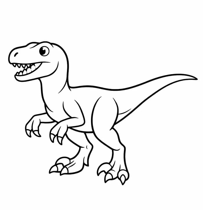 Dinozor Velociraptor Boyama Sayfası