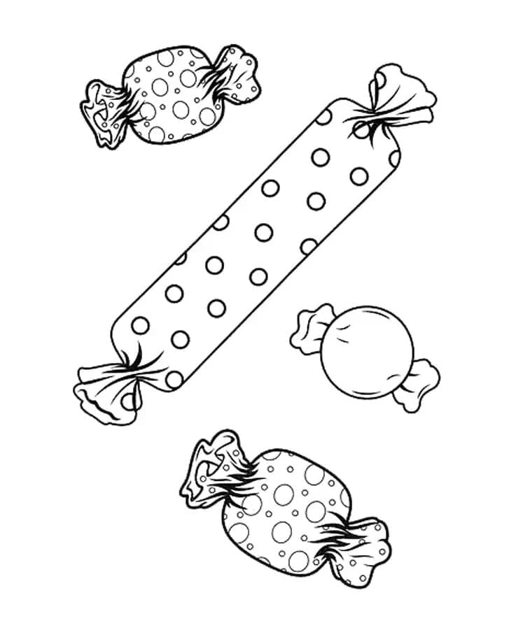 Dört Şeker Boyama Sayfası