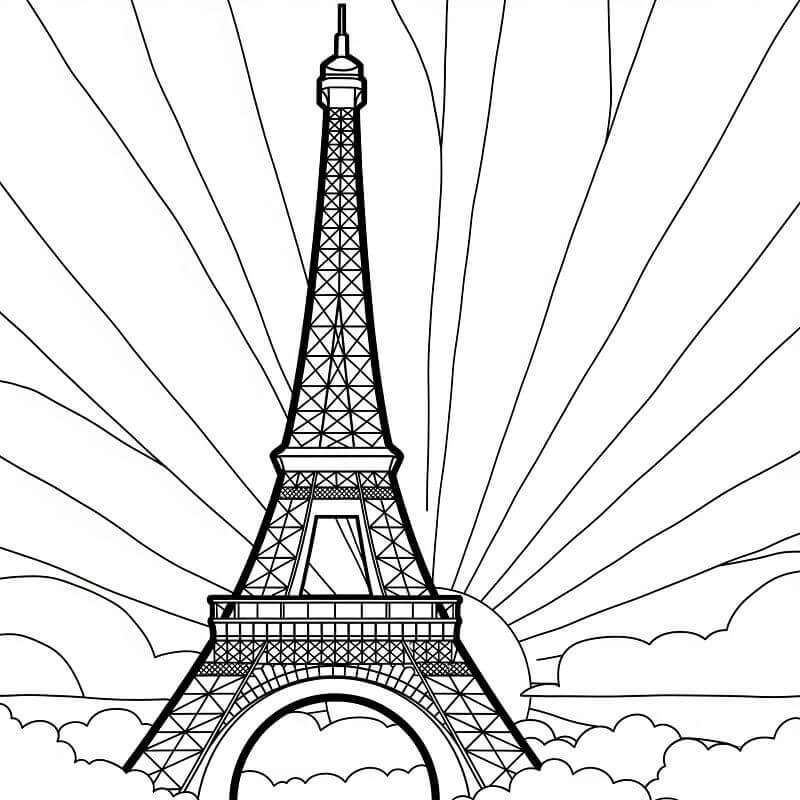 Eyfel Kulesi Resmi Boyama Sayfası