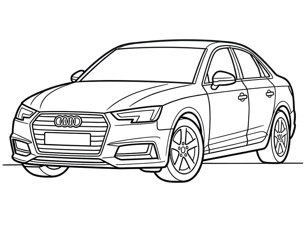 Güzel Audi araba Boyama Sayfası