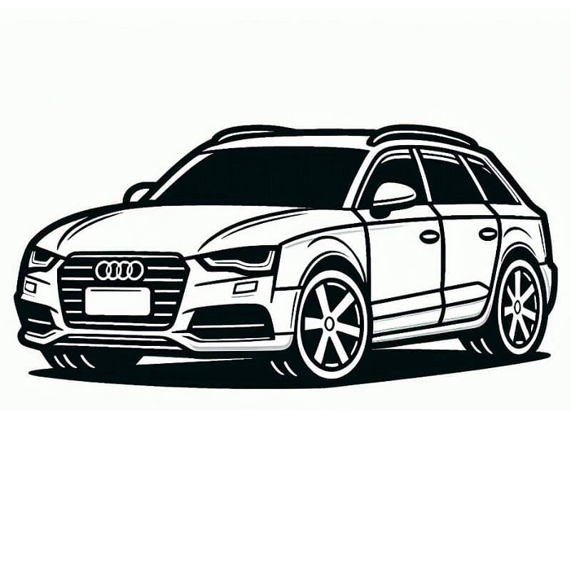 Harika Audi araba Boyama Sayfası