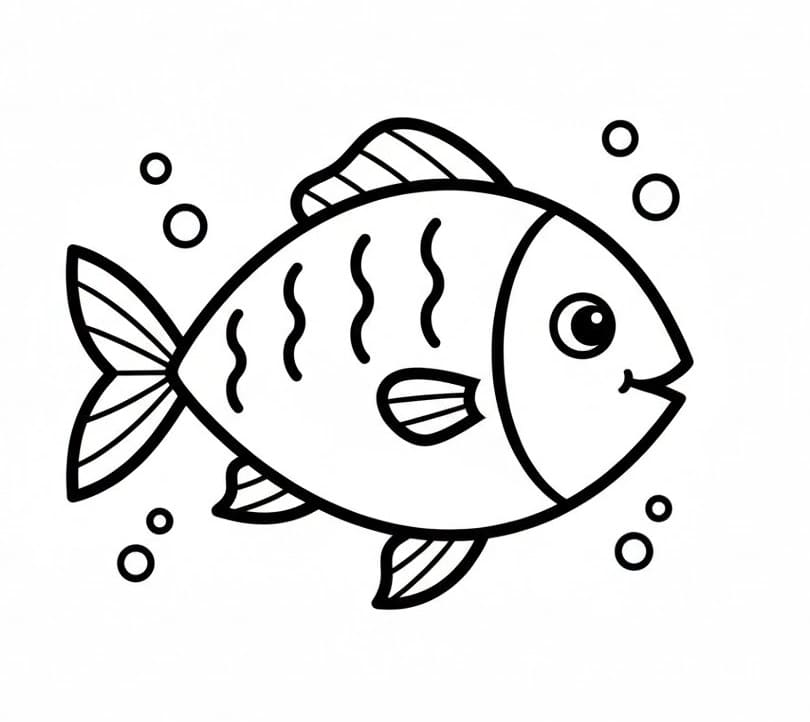 Harika Balık Boyama Sayfası