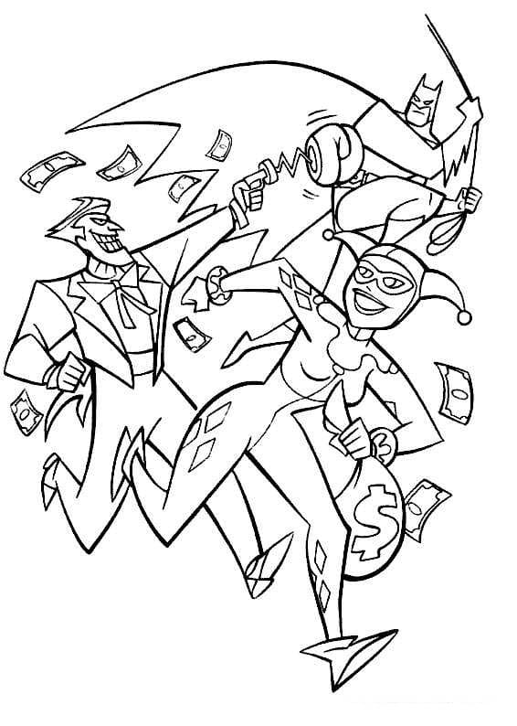 Harley Quinn 6 Yaş Çocuklar İçin Boyama Sayfası