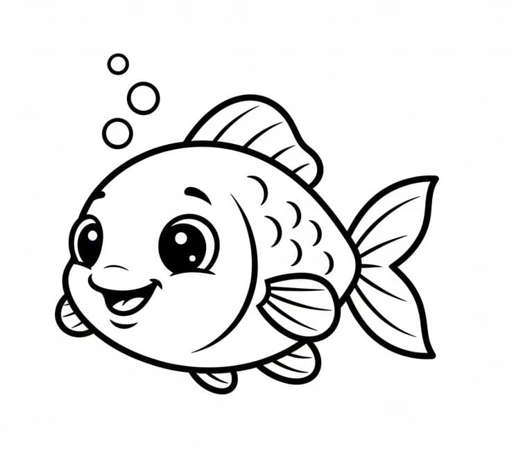 Havalı Balık Boyama Sayfası