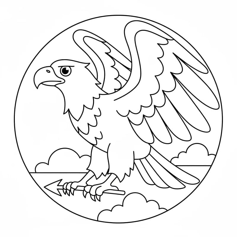 Havalı Kartal Boyama Sayfası