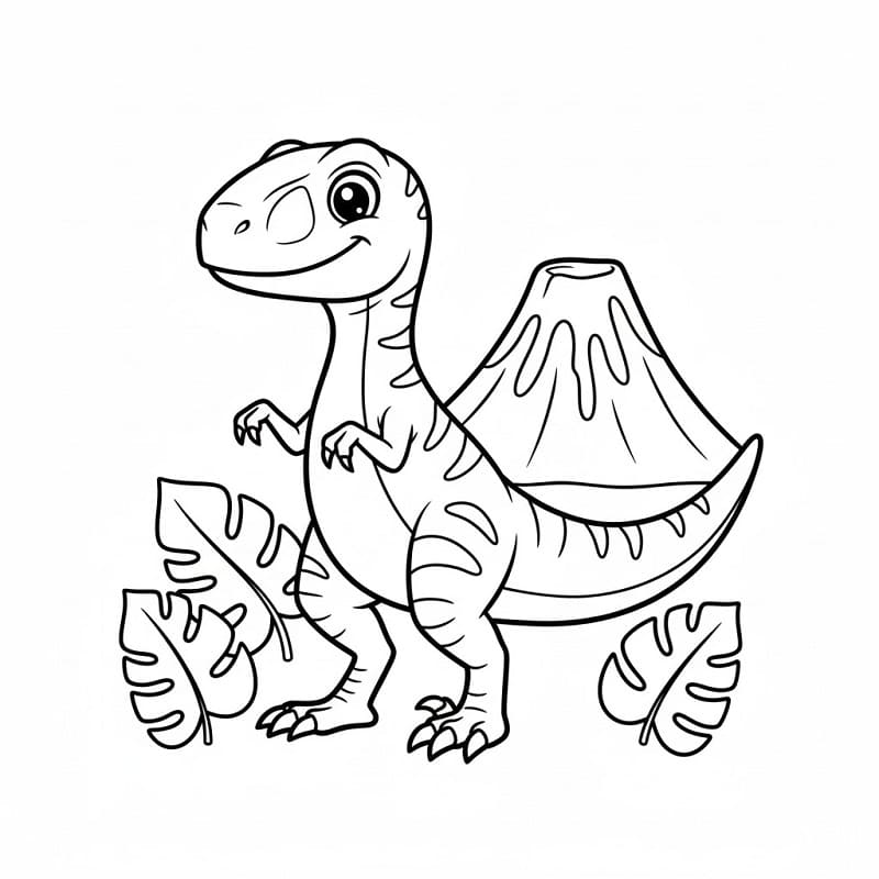 Havalı Velociraptor Boyama Sayfası