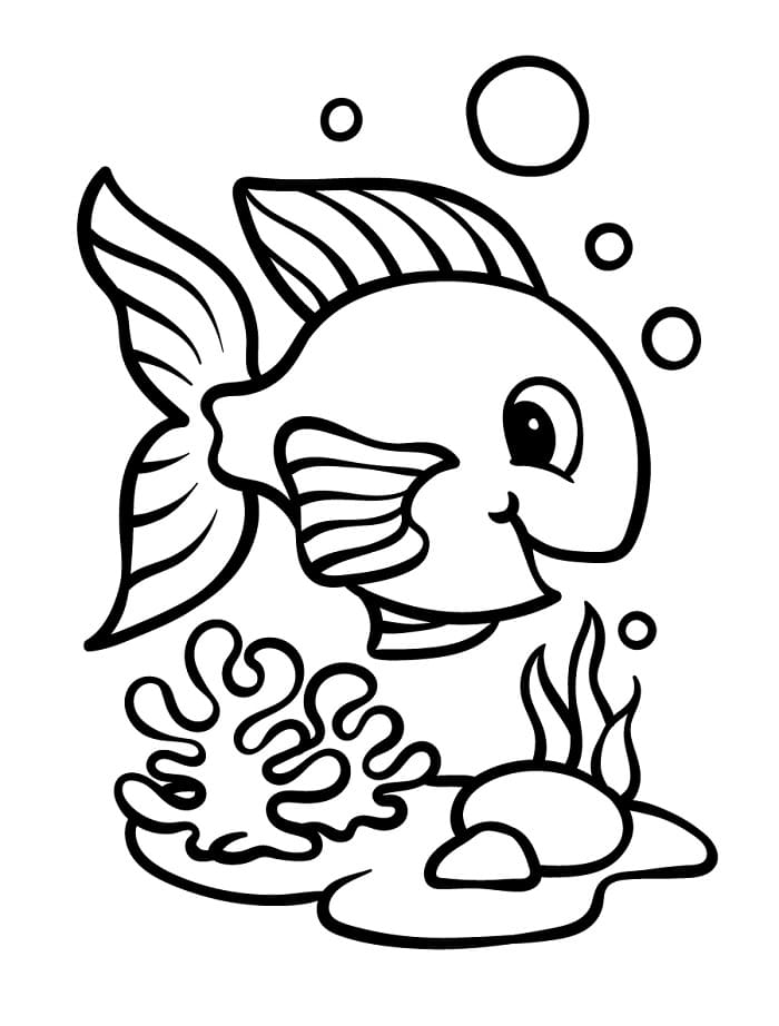 Hediye Balık Boyama Sayfası