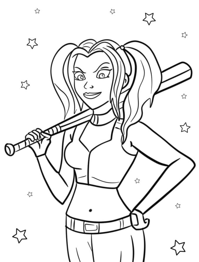 Hediye Harley Quinn Boyama Sayfası