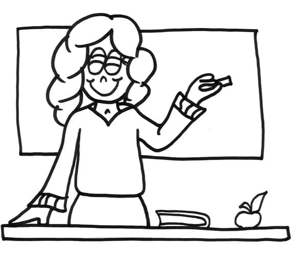 Hediye Öğretmen Boyama Sayfası