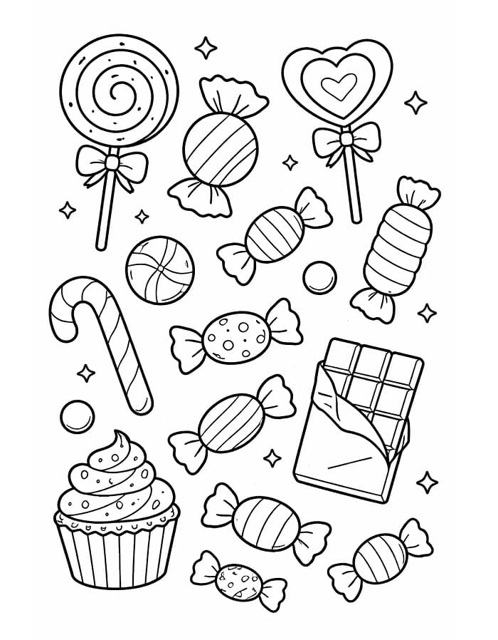 Hediye Şeker Boyama Sayfası