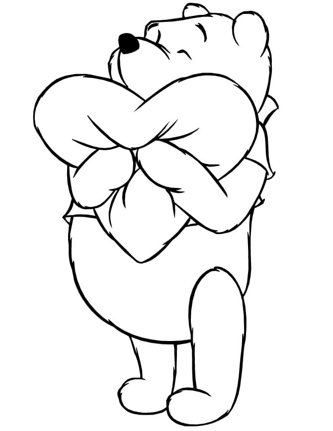 Kalpli Winnie the Pooh Boyama Sayfası