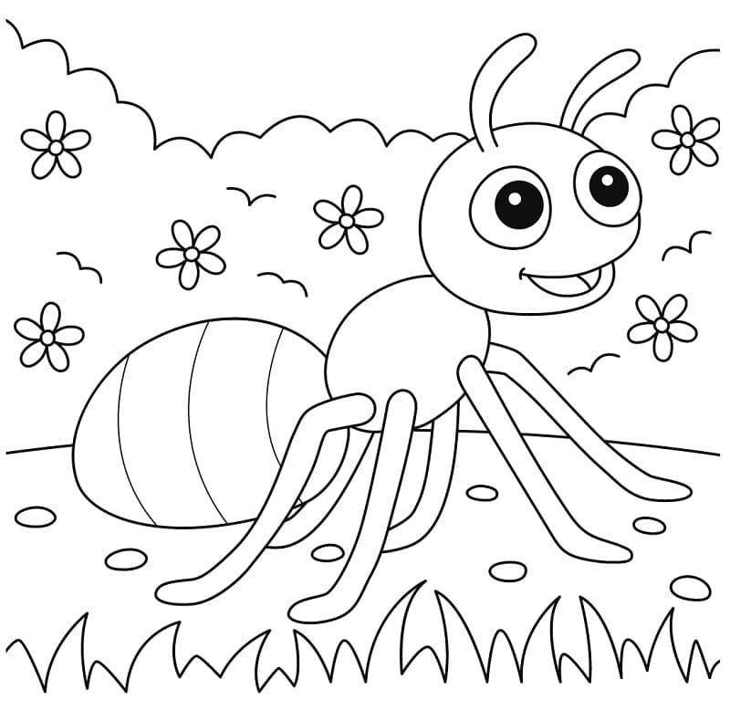 Karınca Renklendir Boyama Sayfası