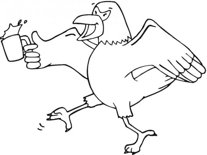 Kartal 6 Yaş Çocuklar İçin Boyama Sayfası