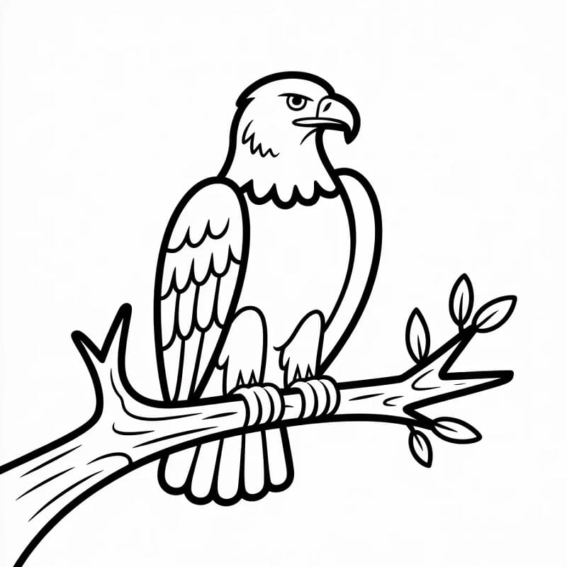 Kartal Renklendir Boyama Sayfası