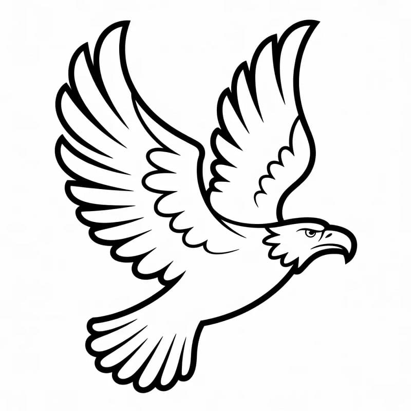 Kartal Yazdırılabilir Resim Boyama Sayfası