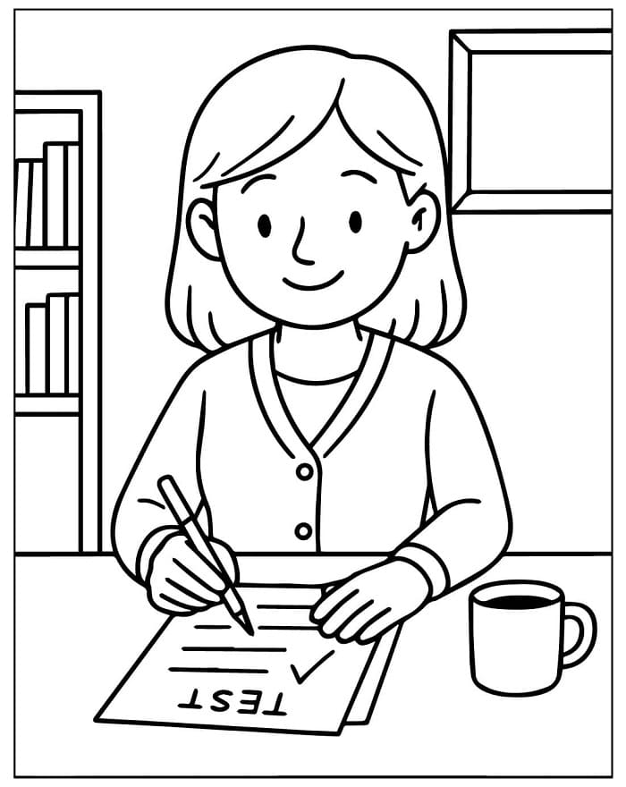 Muhteşem Öğretmen Boyama Sayfası