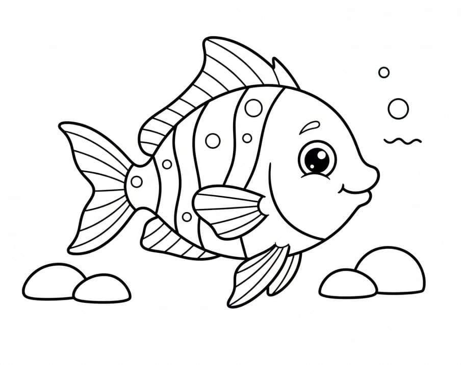 Okyanus Balığı Boyama Sayfası