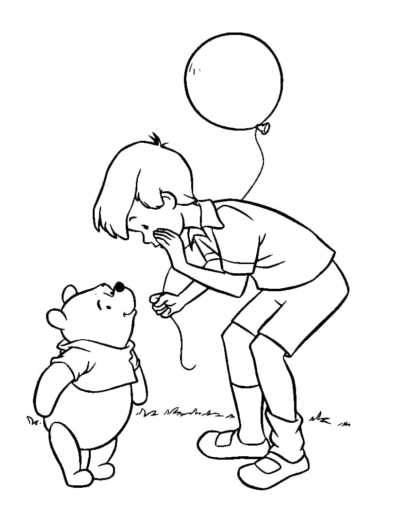 Pooh ve Christopher Robin Boyama Sayfası