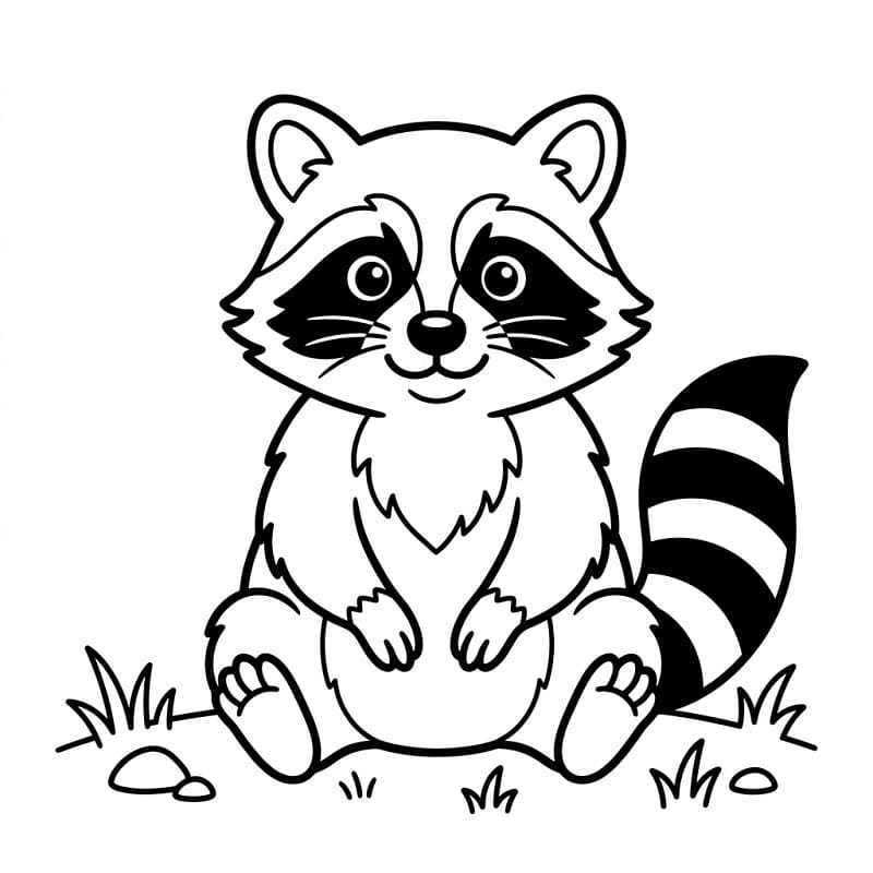 Rakun Bedava Boyama Sayfası