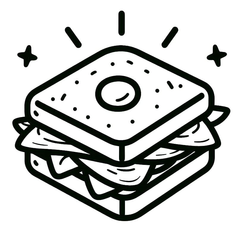 Sandviç (2) Boyama Sayfası