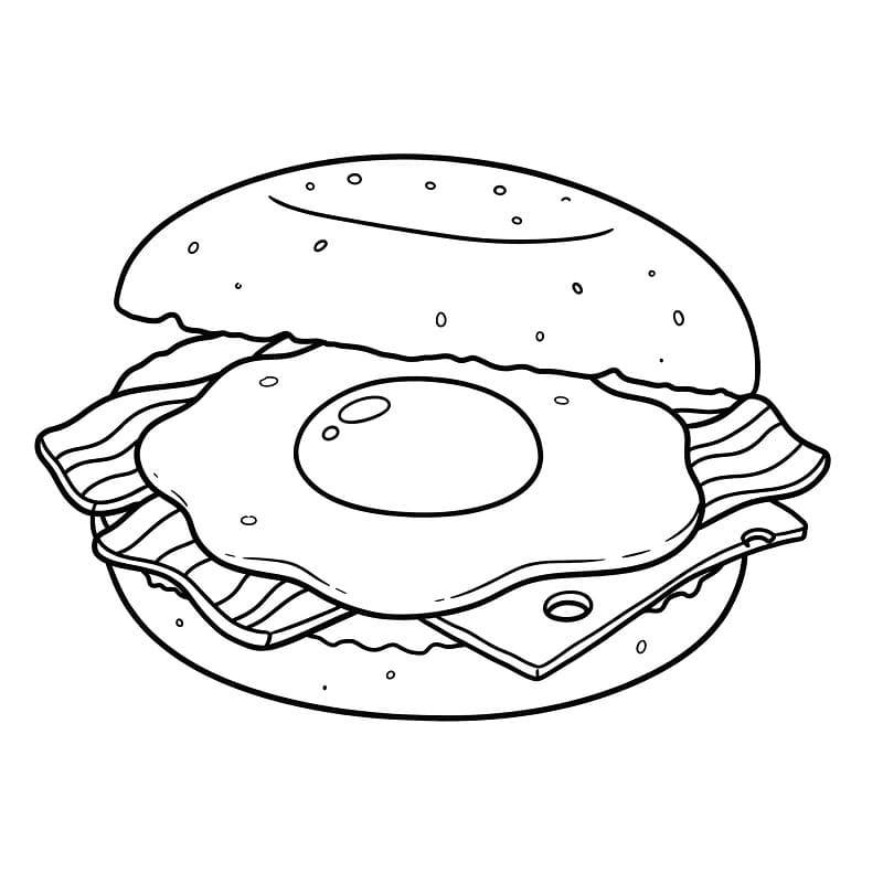 Sandviç Bedava Boyama Sayfası