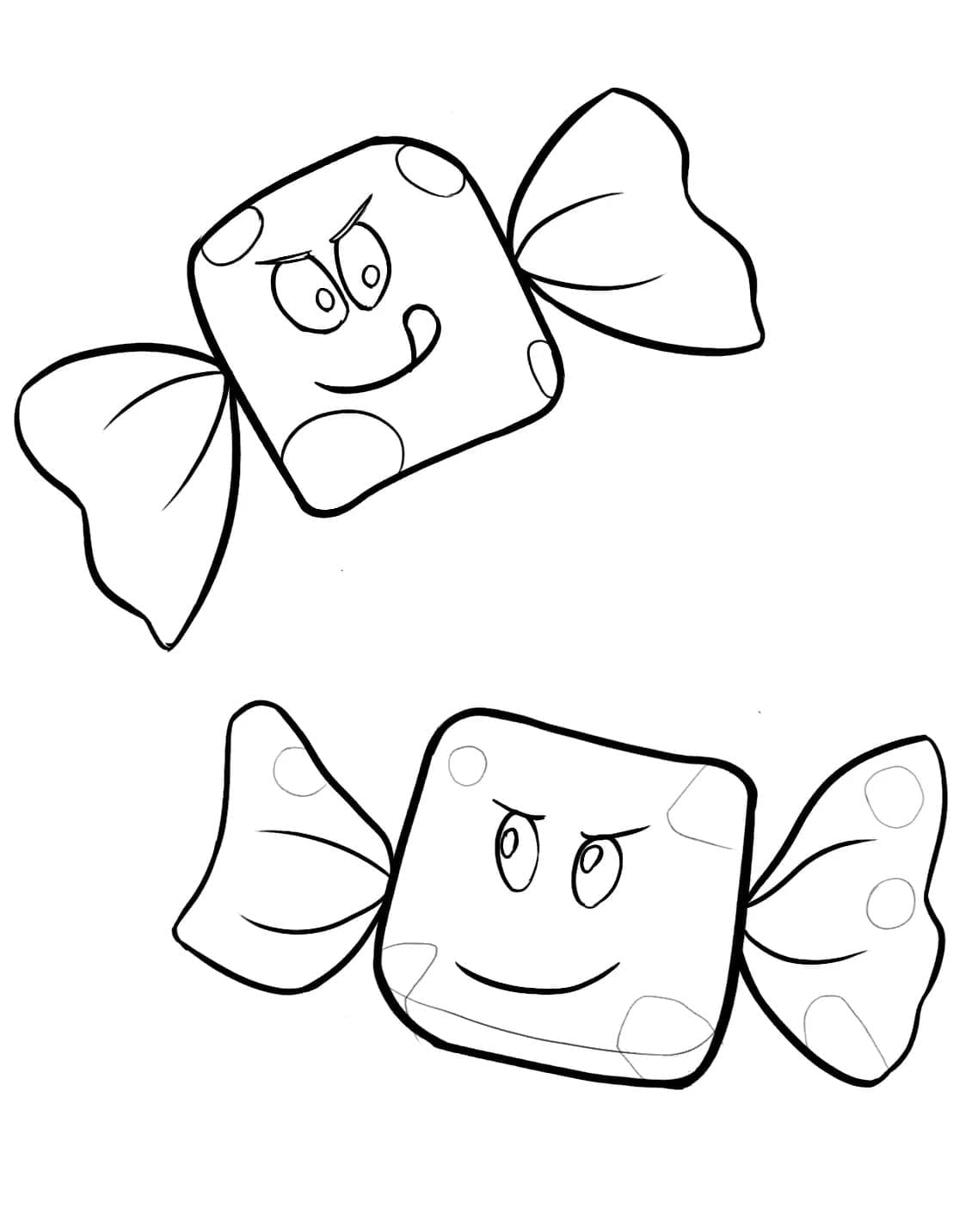 Şeker 1 Yaş Çocuklar İçin Boyama Sayfası