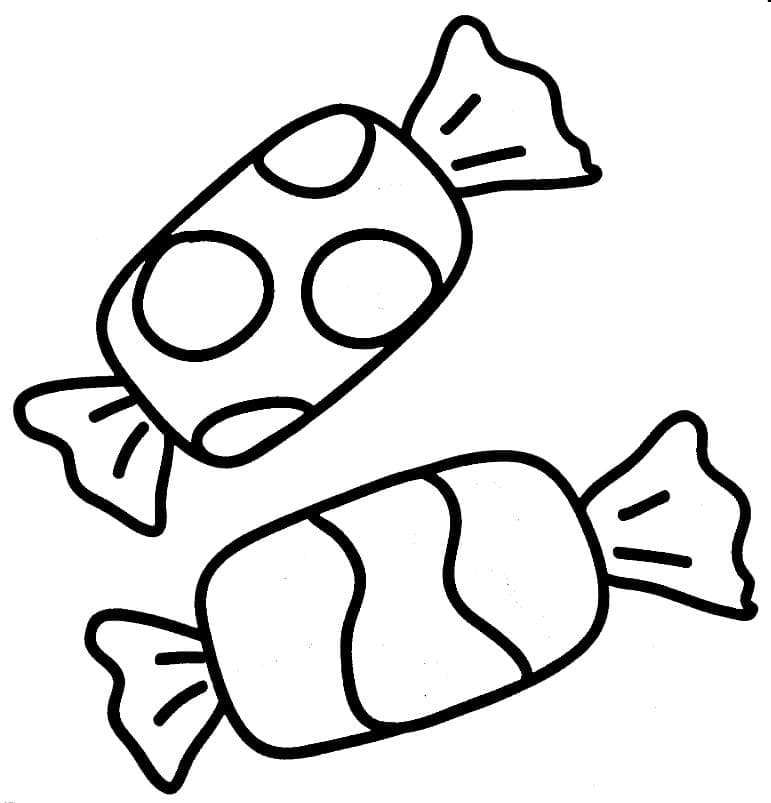 Şeker 3 Yaş Çocuklar İçin Boyama Sayfası