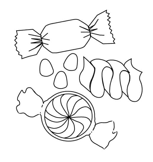 Şeker 4 Yaş Çocuklar İçin Boyama Sayfası