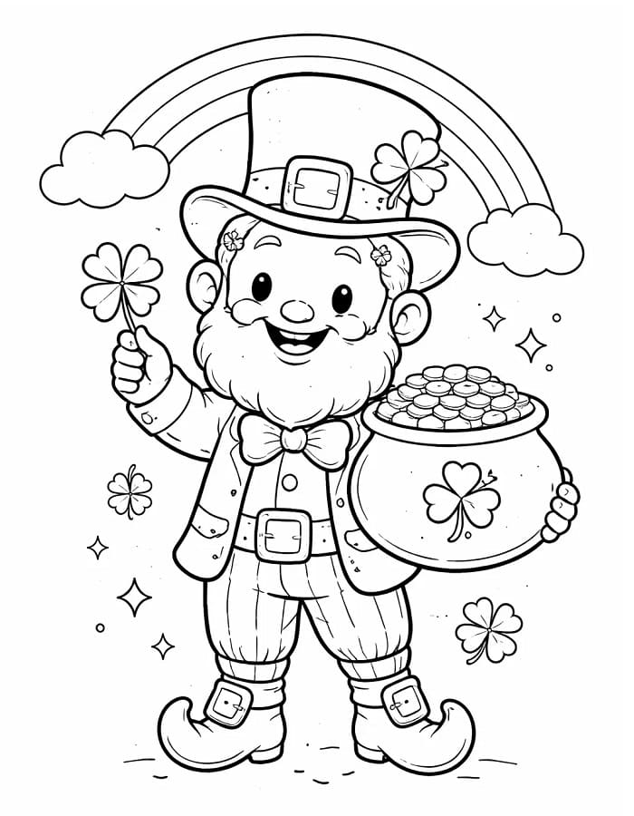 Sevimli Leprikon Boyama Sayfası