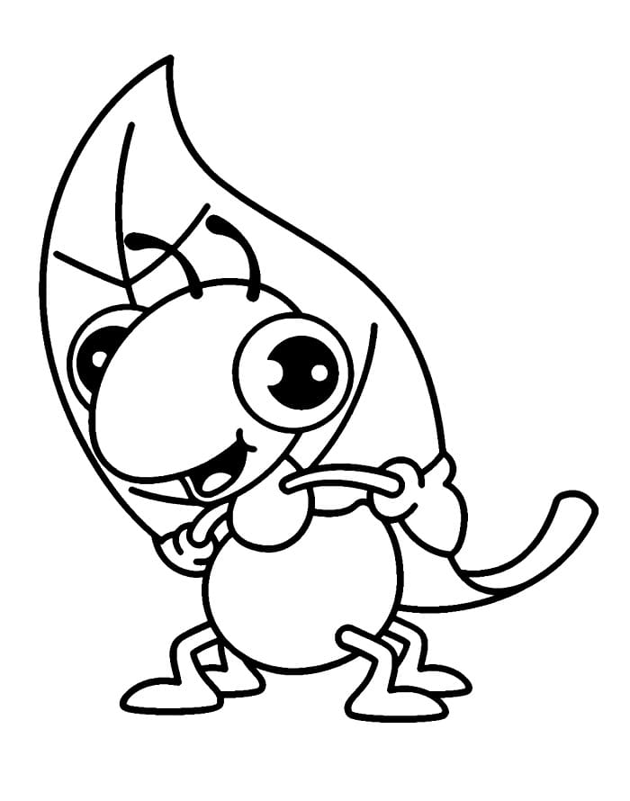 Şirin Karınca Boyama Sayfası