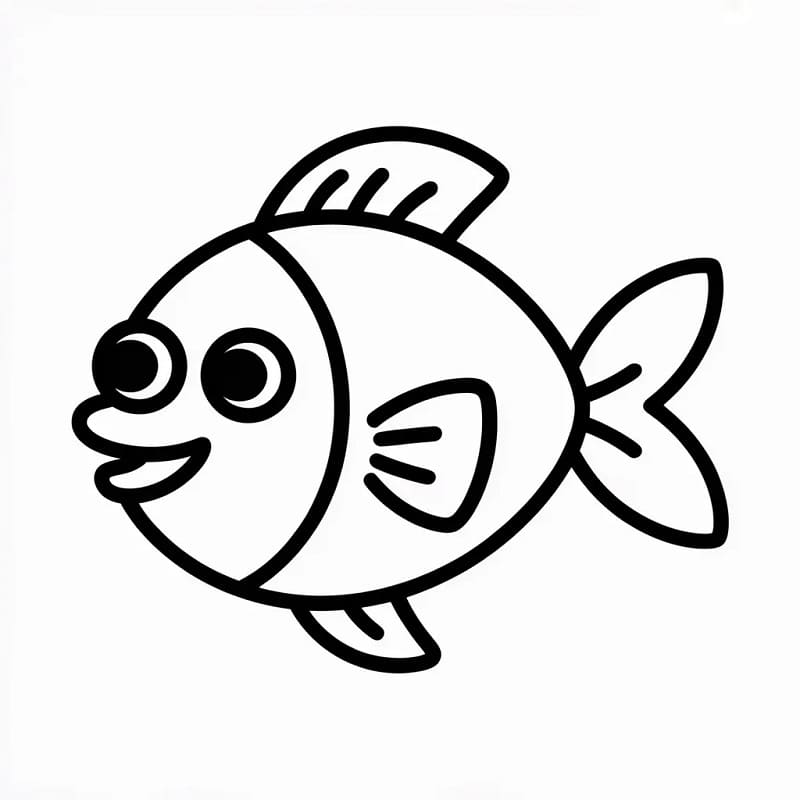 Tatlı Balık Boyama Sayfası