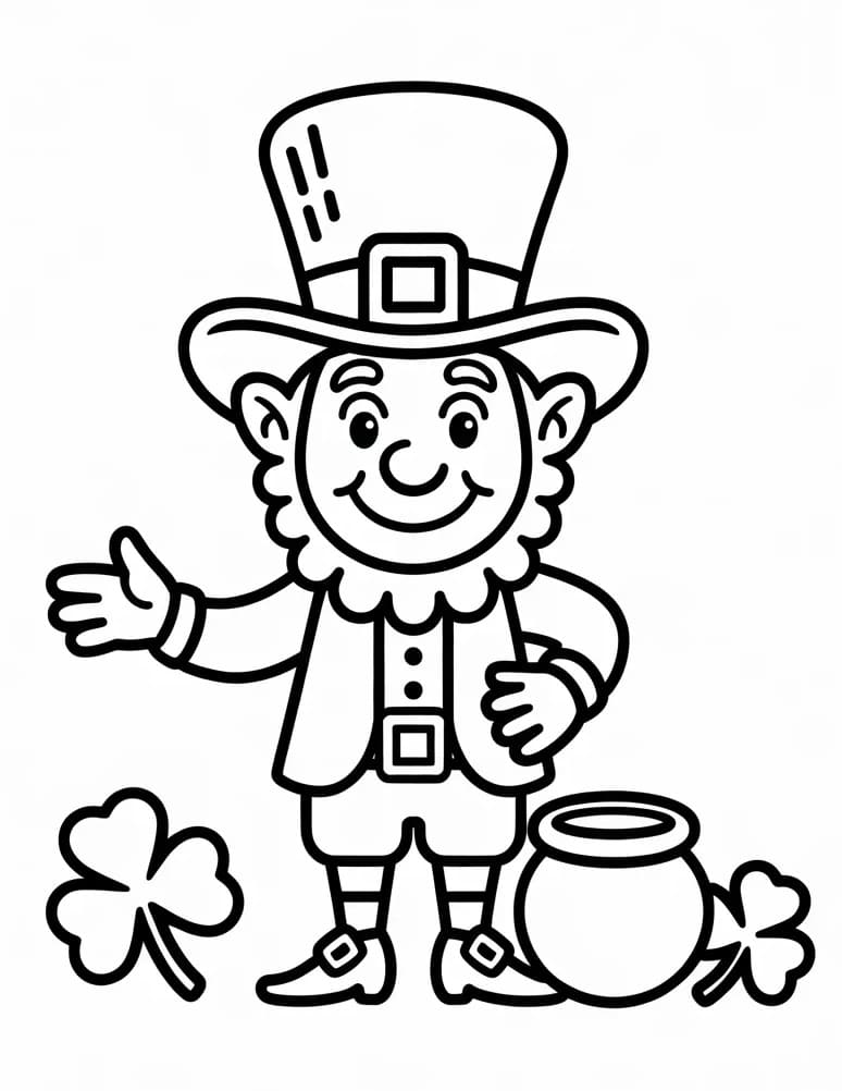 Tatlı Bir Leprikon Boyama Sayfası