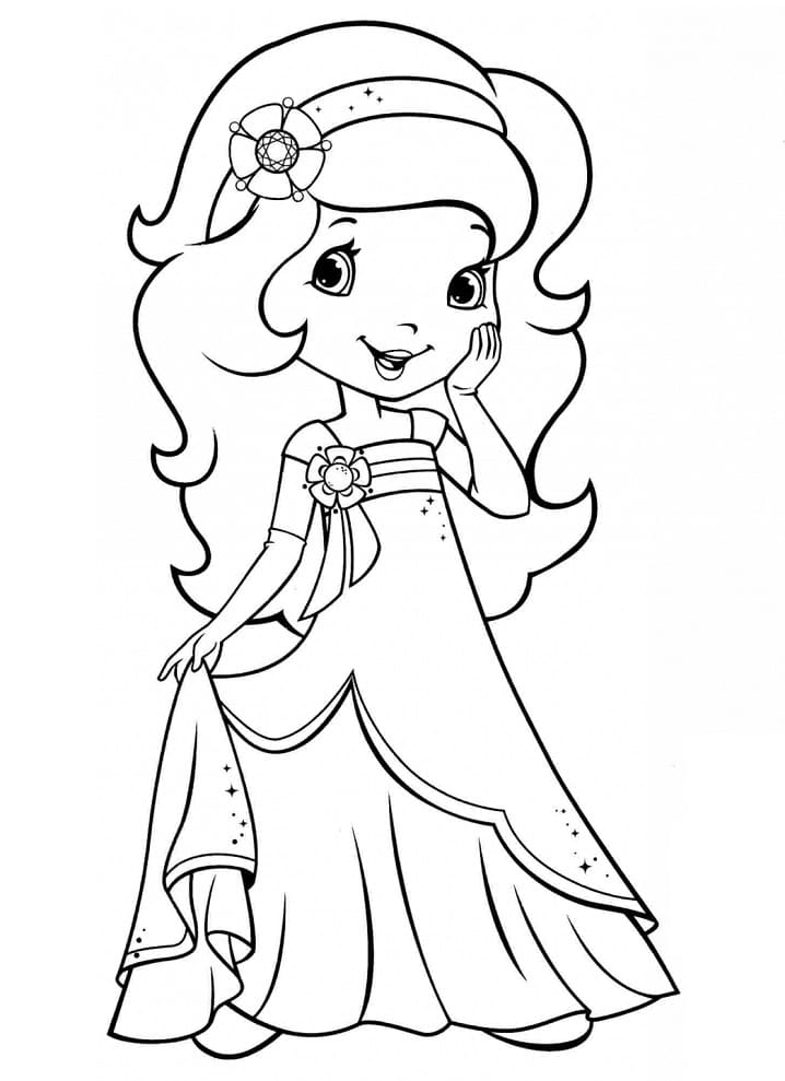 Çilek Kız Boyama Sayfaları