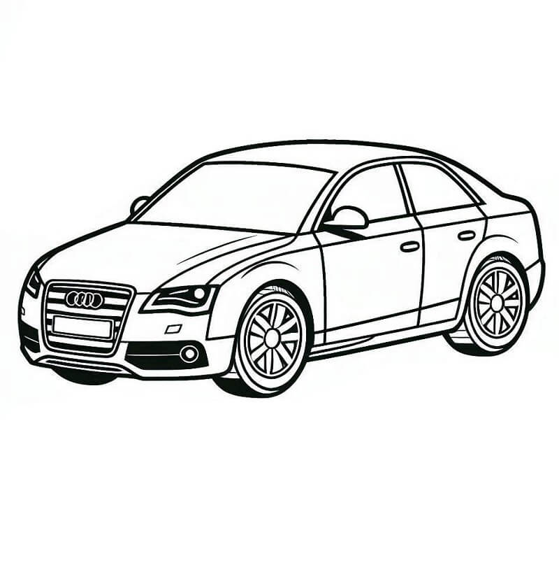 Ücretsiz Audi Yazdırılabilir Boyama Sayfası