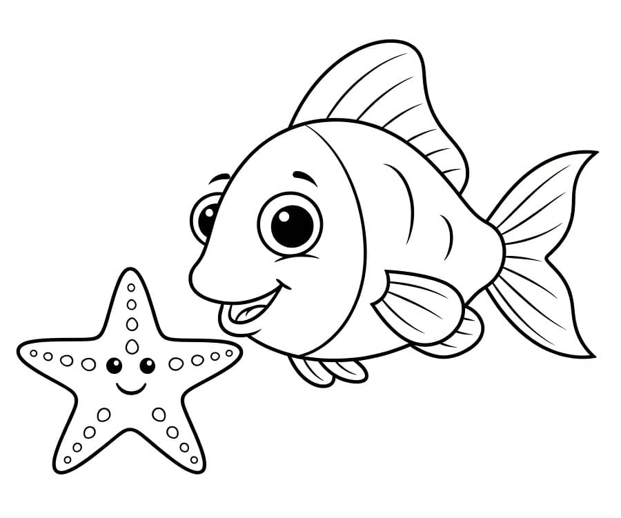 Ücretsiz Balık Yazdırılabilir Boyama Sayfası