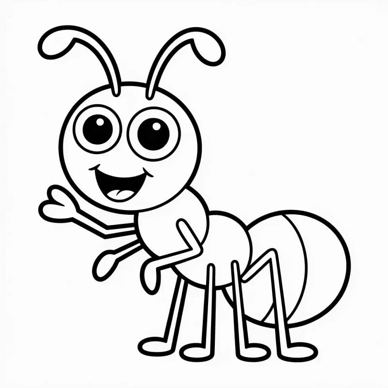 Ücretsiz Karınca Yazdırılabilir Boyama Sayfası