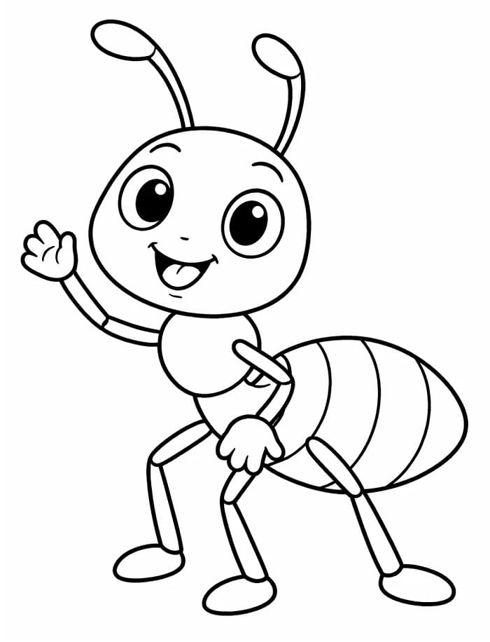 Ücretsiz Karınca Boyama Sayfası