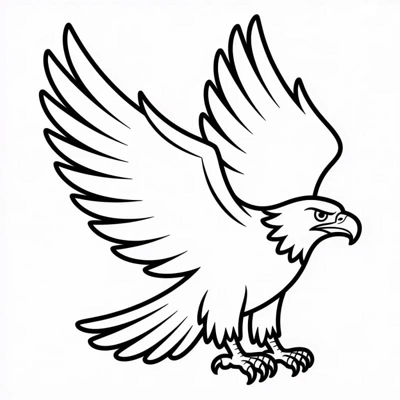 Ücretsiz Kartal Yazdırılabilir Boyama Sayfası