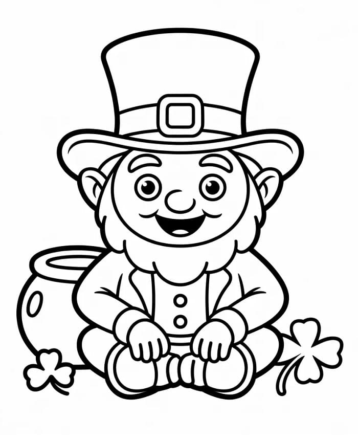 Ücretsiz Leprikon Boyama Sayfası