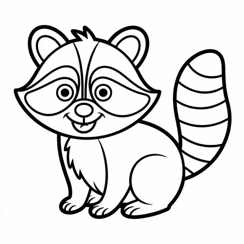 Rakun Boyama Sayfaları