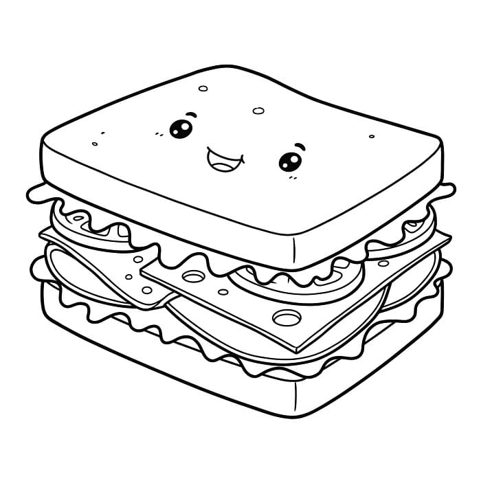 Sandviç Boyama Sayfaları