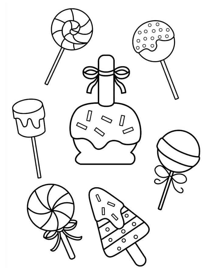 Ücretsiz Şeker Boyama Sayfası