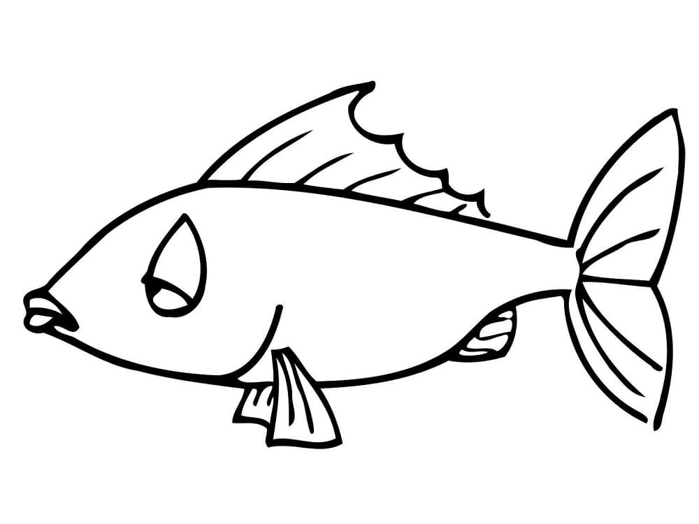 Üzgün ​​balık Boyama Sayfası