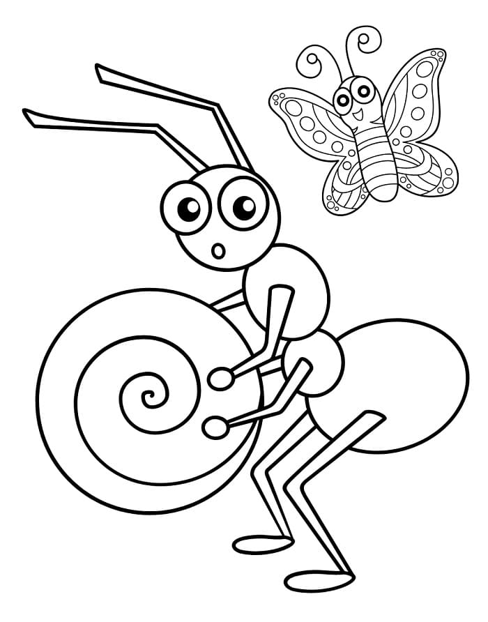 Yazdır Karınca Boyama Sayfası