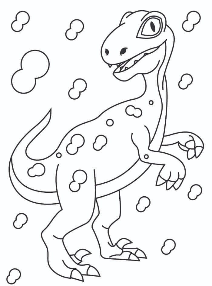 Yazdır Velociraptor Boyama Sayfası