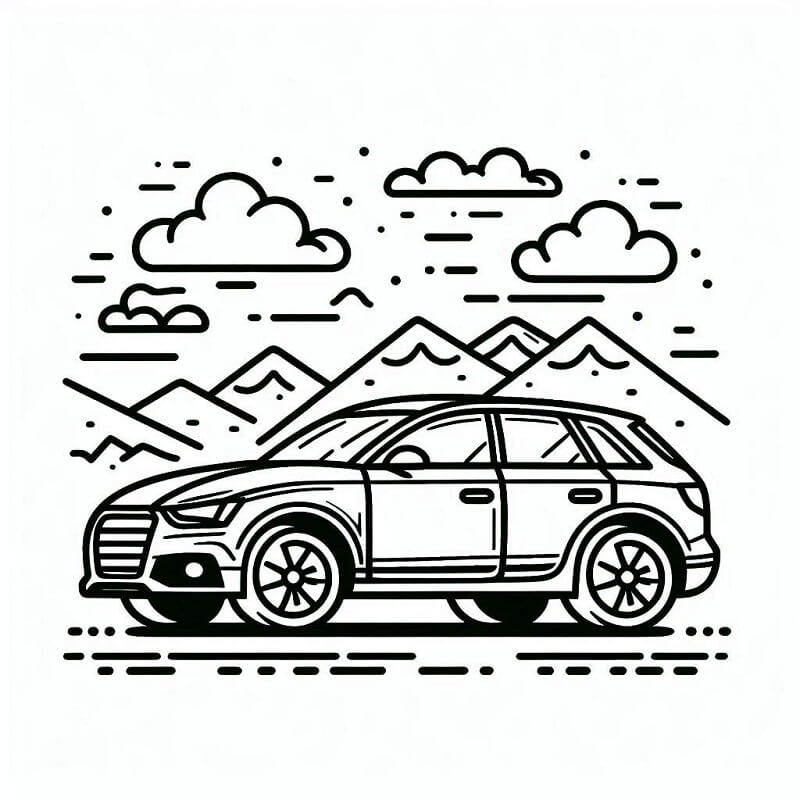 Yazdırılabilir Audi Resmi Boyama Sayfası