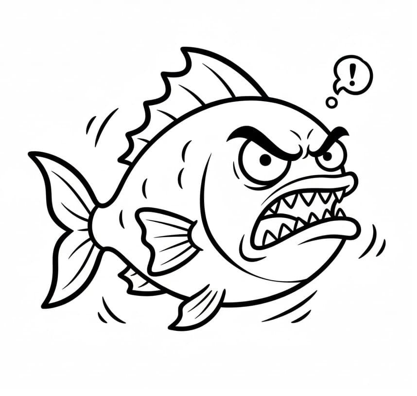 Yazdırılabilir Balık Bedava Boyama Sayfası