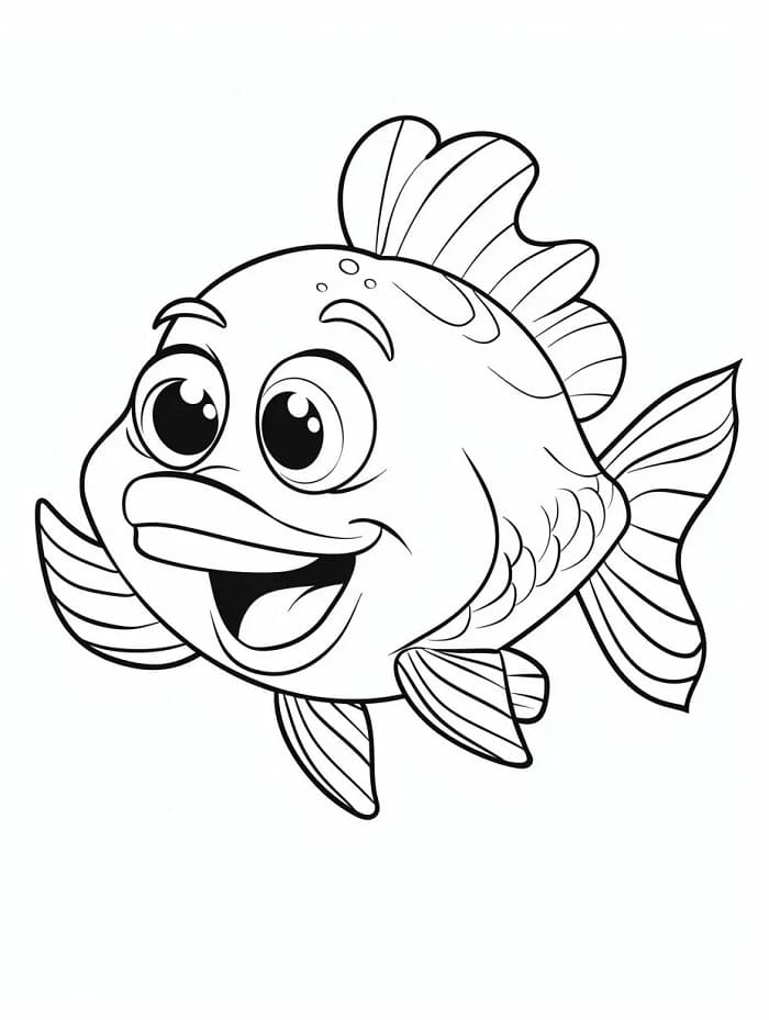 Yazdırılabilir Balık Boyama Sayfası