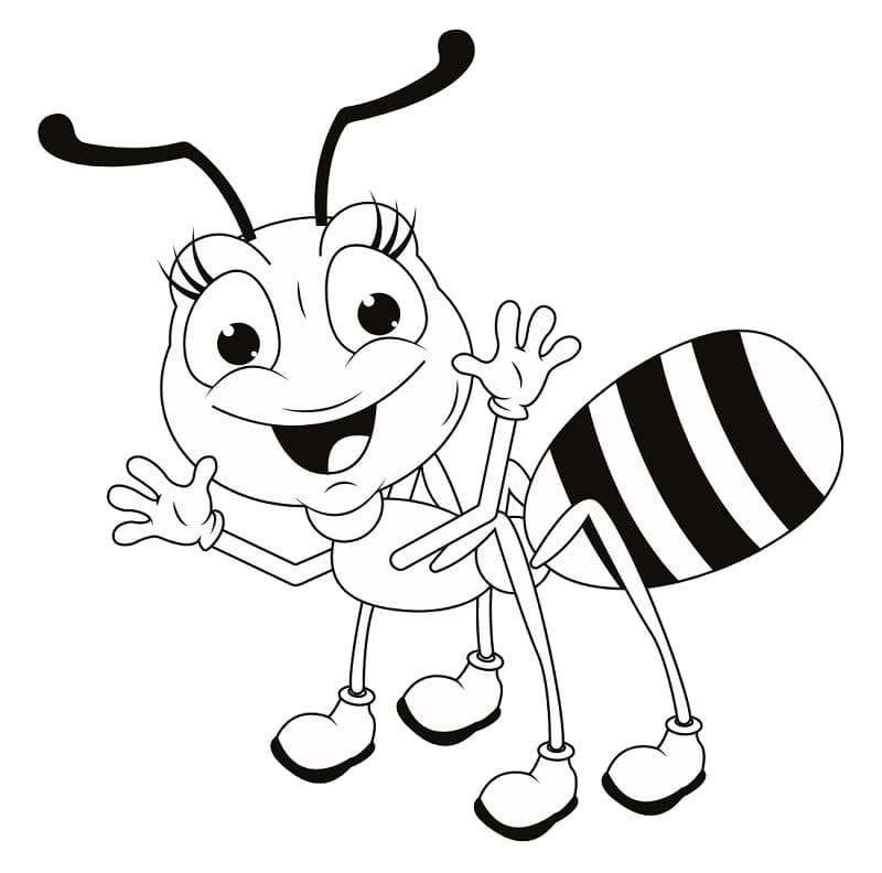 Yazdırılabilir Karınca Boyama Sayfası