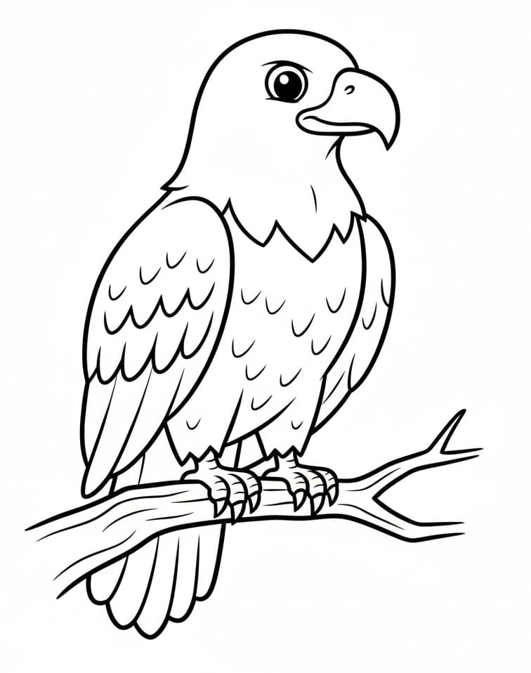 Yazdırılabilir Kartal Boyama Sayfası